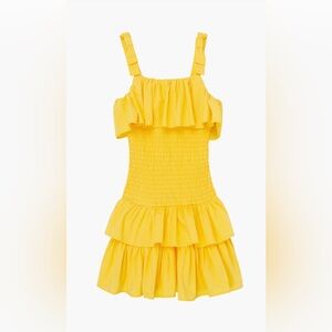 Yellow smocked Habitual Dress. Size 7/8 💛